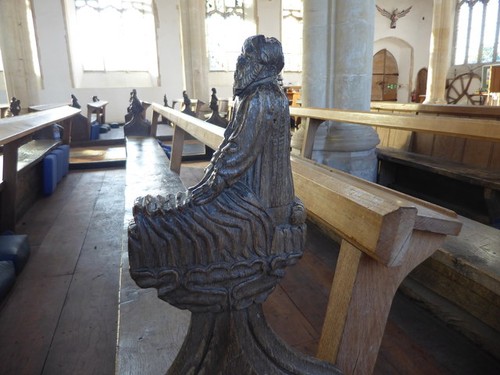 Photo 6x4 carved - bench,