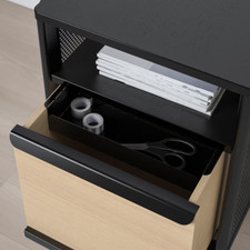 Black IKEA Bekant Storage unit