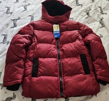 NEW BOY'S BURGUNDY COLOUR STORM WEAR PADDED JACKET HOODED SIZE 9-10  YEARS M+S