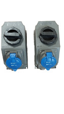 2nr 32amp2P+E interlocked socket outlet blue commando type Lewden 527 18