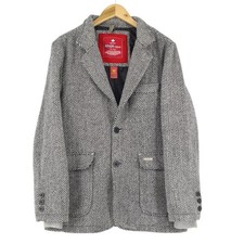 Khujo Women's Coat Gray Wool Blend Casual Id9 Size M