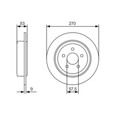 2x Brake Discs Solid For Dodge Stratus MK2 2.4 STX Bosch Rear 05085650AA