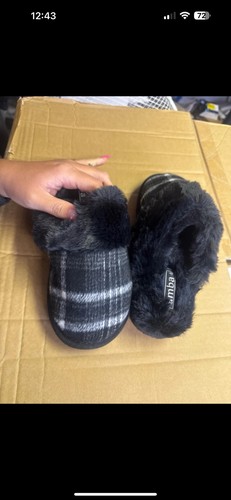 Size slippers fluffy mule - fluffy,