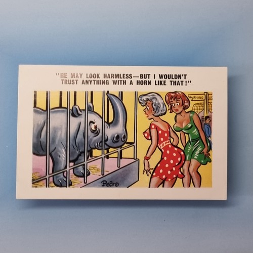 Comic postcard c1970 red - c1970, head