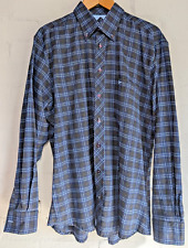 Oakman Blue Check Mens Long Sleeve Shirt Size XL
