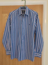 Crew Clothing  DESIGNER STRIPED SHIRT CLASSIC FIT LOGO - UK MENS SIZE medium 