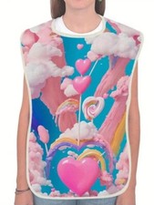 1pc Lollipops- Linen Adult Bib