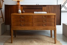 Low Walnut Chest of Drawers