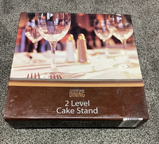 2 Tier Cake Stand - Glass/