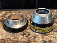 Vintage 1980’s Mavic 316 Headset NOS Top Nut & Lower Cup 1 1/8” English Threaded