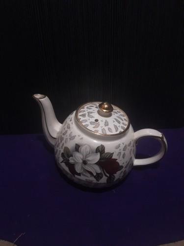 Vintage hand decorated teapot - decorated,