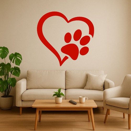 Paw wall decal - wall, puppy