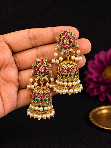 Jhumka dangle drop earrings - drop,
