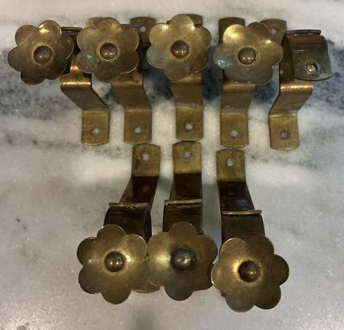 Vintage brass curtain rod - 3",