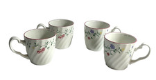 Johnson Brothers Summer Chintz Pastel Flowers Made in England Set of 4 Mugs