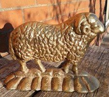 Vintage Solid Brass Ram fire