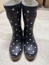 Joules Molly Welly Navy Polka