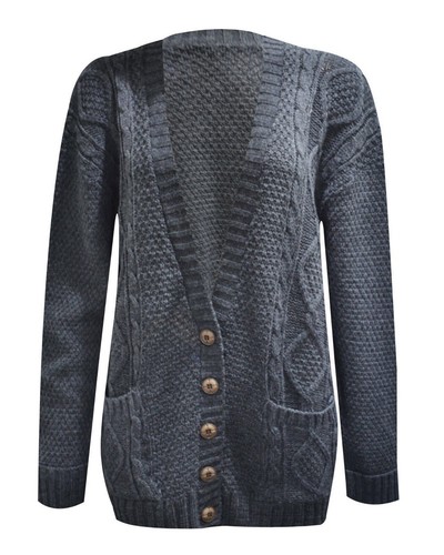 Women button chunky aran - button,