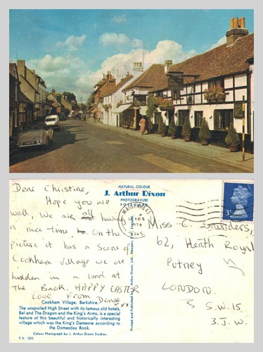 Vintage postcard cookham - vintage,