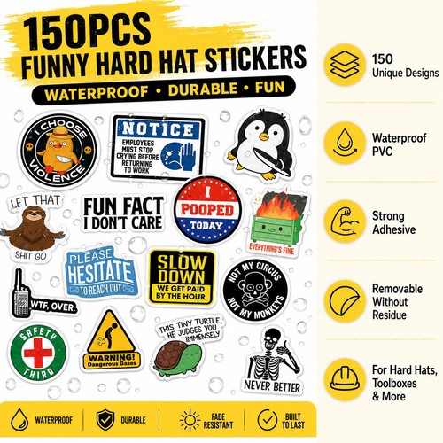 150 pcs hard hat funny - hard,