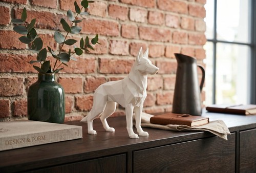 German shepherd sculpture - sculpture, –