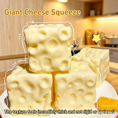 Jumbo cheese squishy - cheese, vaseline