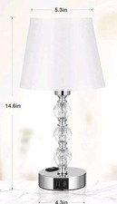 Set of 2 Crystal Bedside Table
