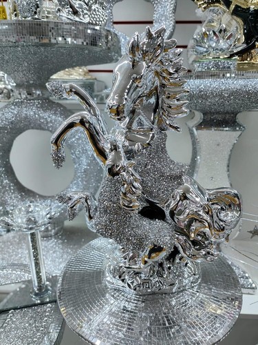Silver chrome crushed diamond - chrome,