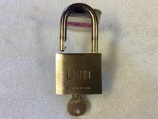 UNION Brass and Bronze Padlock With Key.  Highest quality  for high security. 