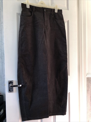 Ladies brown pinstripe - brown, wide