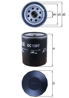 Mahle 1397 oil - oil, filter