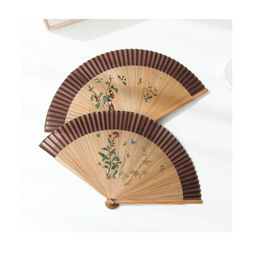 Korean silk folding fan - folding,