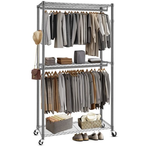 Heavy duty double - clothes, rail