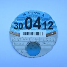 UK Road Tax Disc 30 April 2012 (04 12 BMW Birthday Present Old Car)
