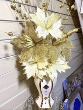 White Gold Vase With Gold