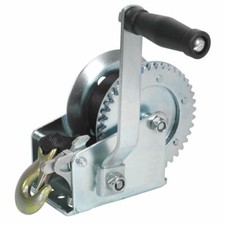 1200lbs Manual Hand Winch Boat Car Trailer Caravan 10m Strap Marine Puller