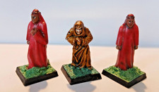 red nun x2 monk in brown x1 plastic roleplaying tabletop games 28mm