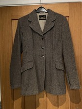 Caldene Brown Wool Hacking/Show Jacket Tweed 34” Child Or Ladies 8/10