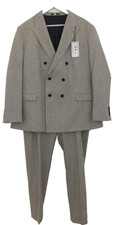 M&S Men's Size 46R Wool Rich Tweed Double Breast 2 Piece Suit NWOT F1