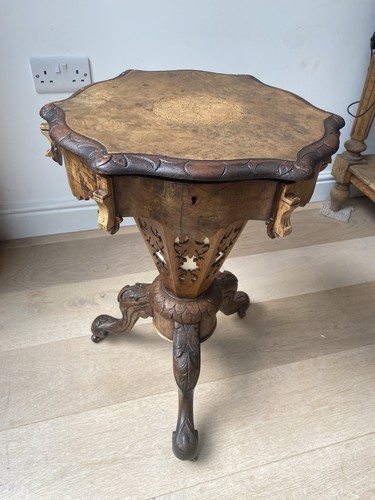 Victorian walnut marquetry - walnut,