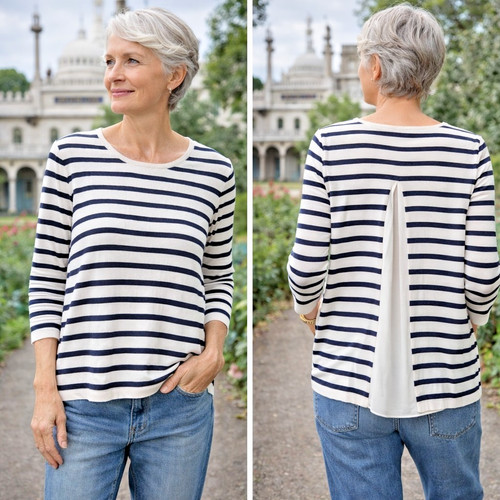 Set cotton striped knit - set,