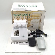 Sew Land Overlock Machine Model SM1091 Boxed with Instructions Portable Faulty 