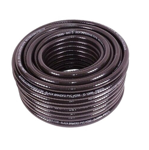 Black pvc reinforced - black, braided