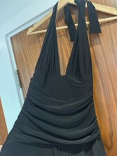 BLACK MARILYN MONROE STYLE HALTERNECK DRESS - SMALL/MEDIUM (8/10)