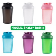 400ml Protein Shaker Bottle BPA Free with Stainless Ball Leakproof Gym Sports