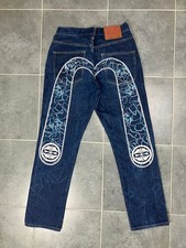 Evisu Straight Leg Blue Jeans