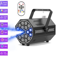 1000W Smoke Fog Machine RGB Muti Color LED DJ Party Wedding Stage Light w/Remote