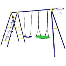 5-In-1 Outdoor Kids Swing Set