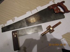 3-Very nice carpenters hand tools Disston panel, square 3-pin scribe