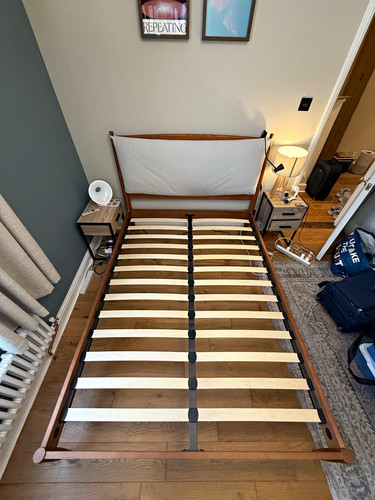 Dusk wooden bed frame - bed, slatted